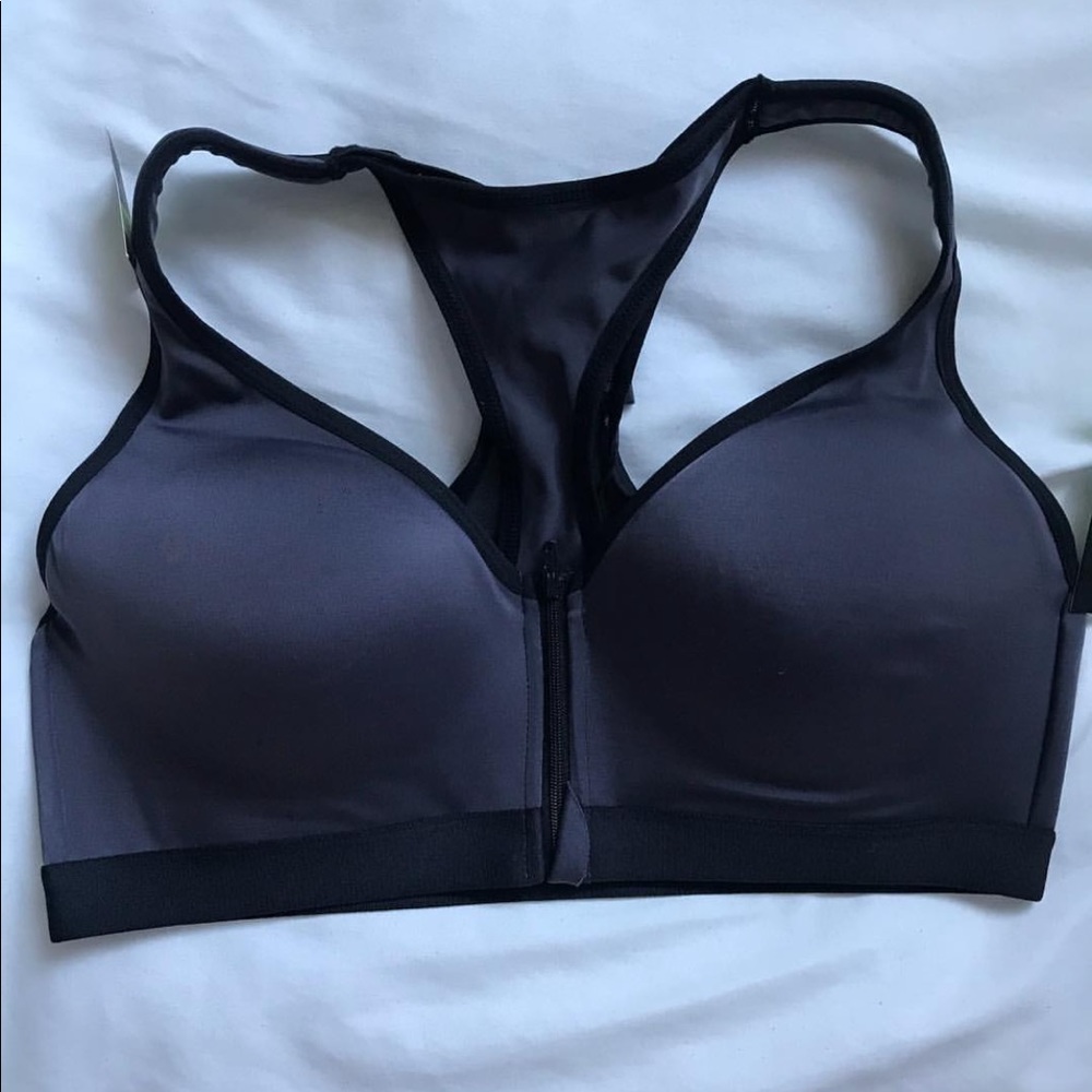 NWT Medium Impact Dark Grey Sports Bra